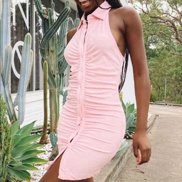 Lemonade Mini Dress Pink  - Picture 1 of 5